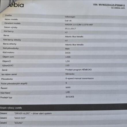 1,5 TSI VII EVO Sound 1.MAJITELKA