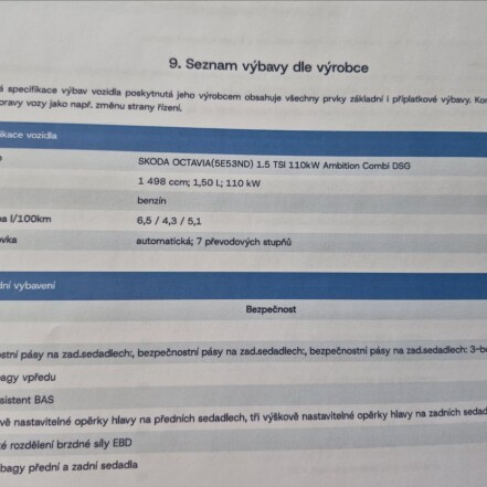 1,5 TSI DSG Amb ČR