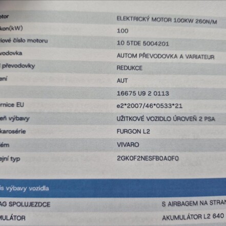 EV PROFI L2 dojezd 220km