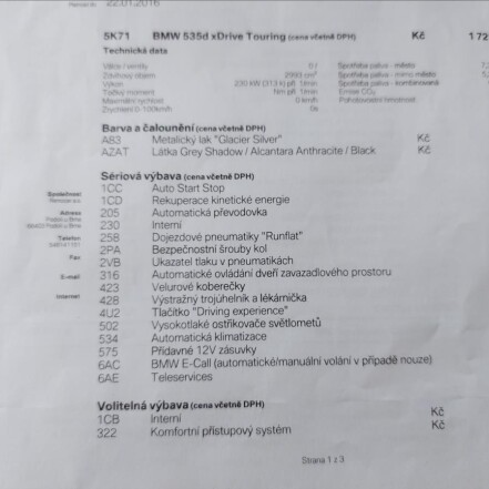 535d xDrive MSport ČR 1.MAJITEL